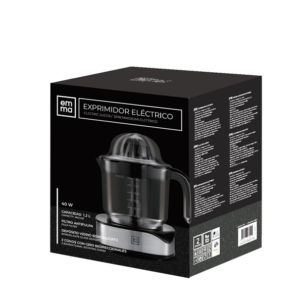Emma Exprimidor Negro 40 w 1,2 L - Imagen 2