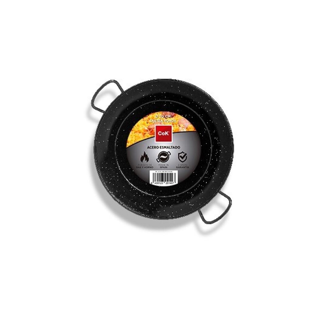 Cok Sarten Honda Esmaltada con asas 26 cm