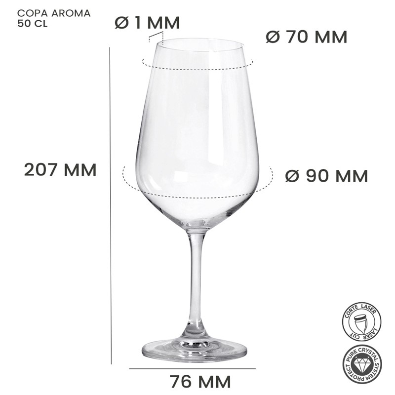 Juego de 6 Alar Copa Aroma 50cl - Imagen 2