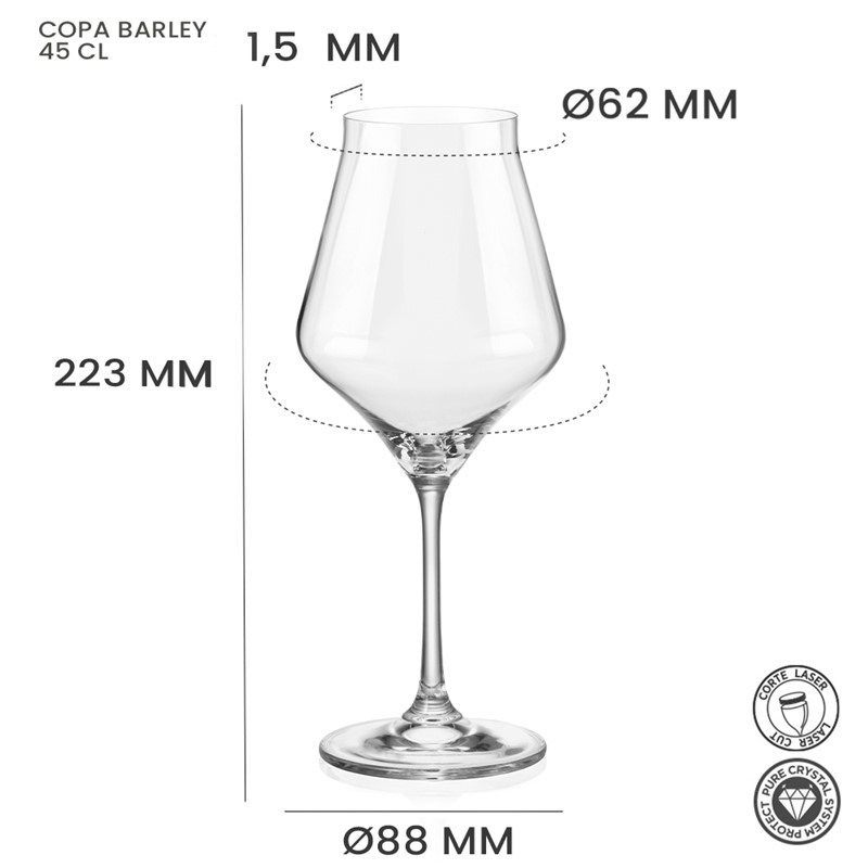 Juego 6 Alar Copa Barley 45cl - Imagen 4