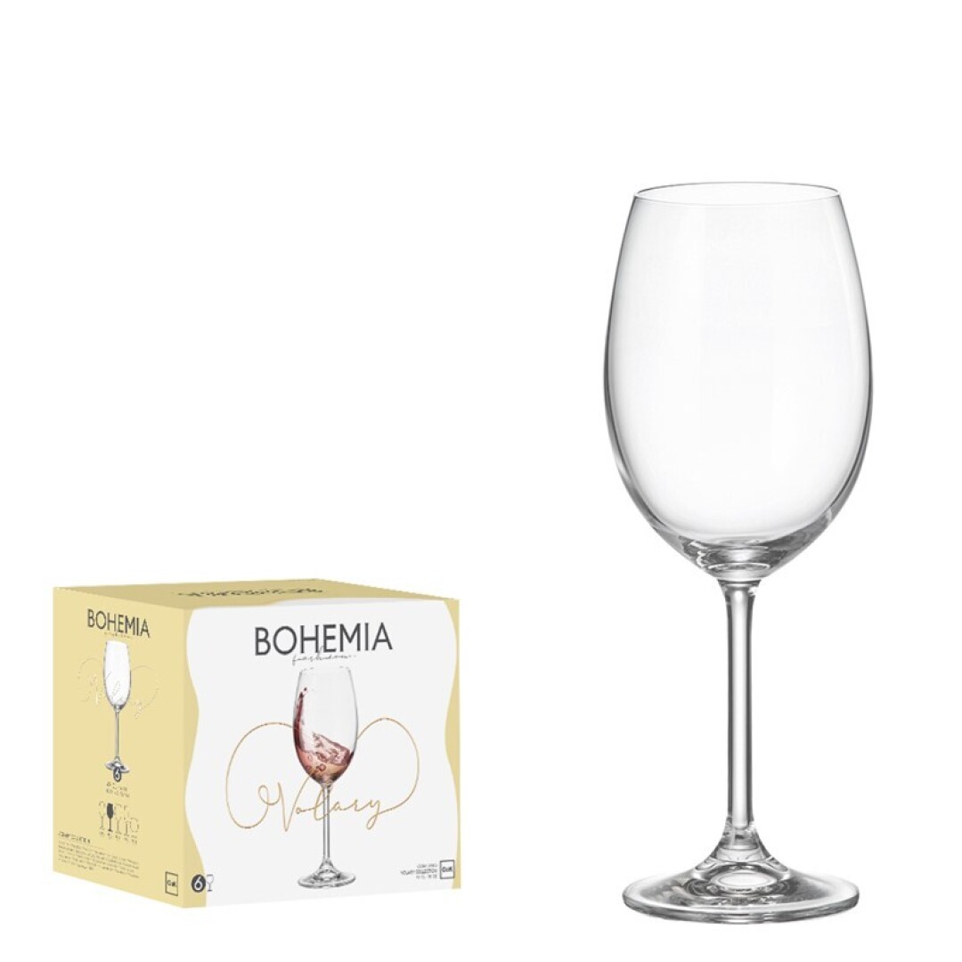 Juego de 6 Bohemia Copa Volary 47cl