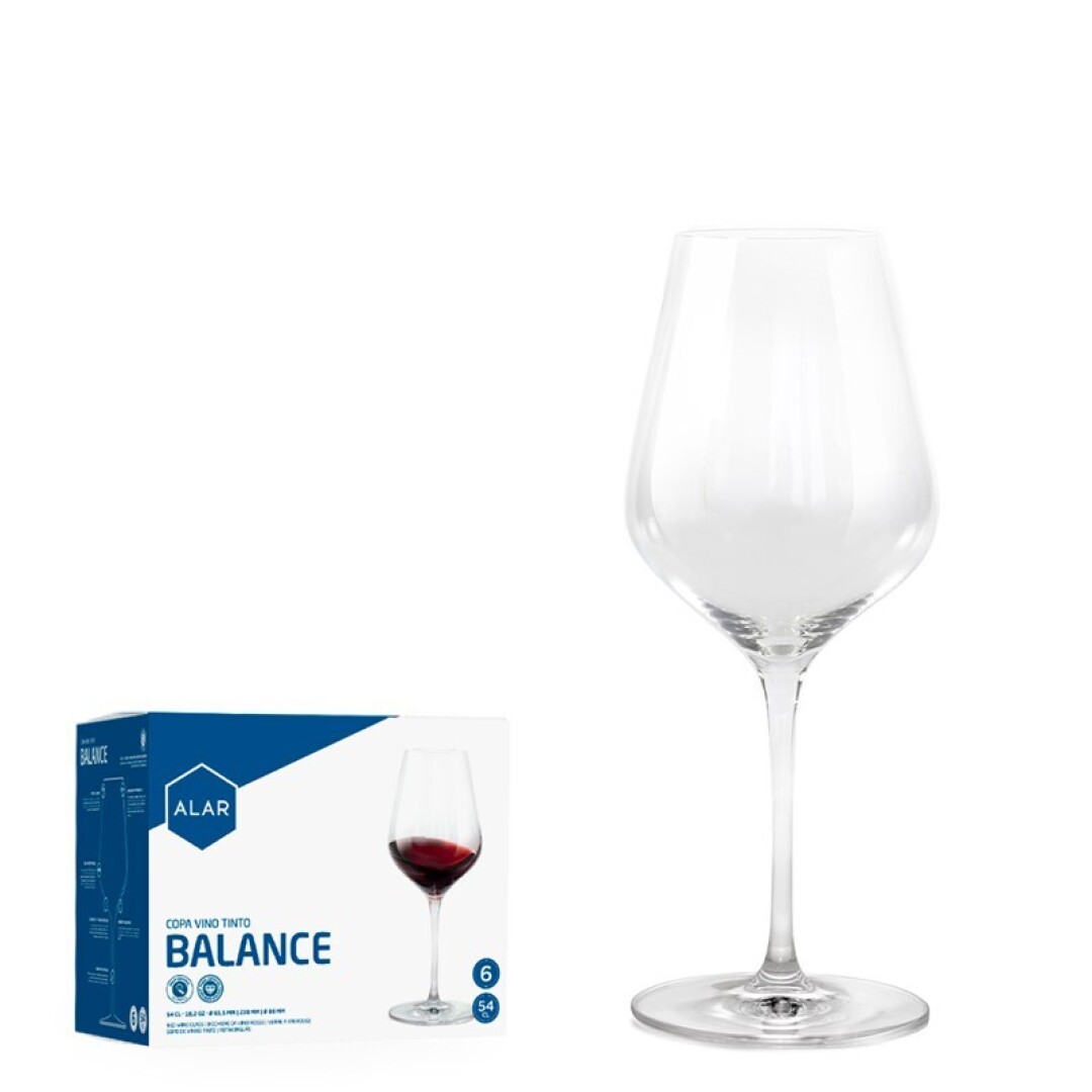 Juego 6 Copas Alar Copa Vino Tinto Balance 54cl