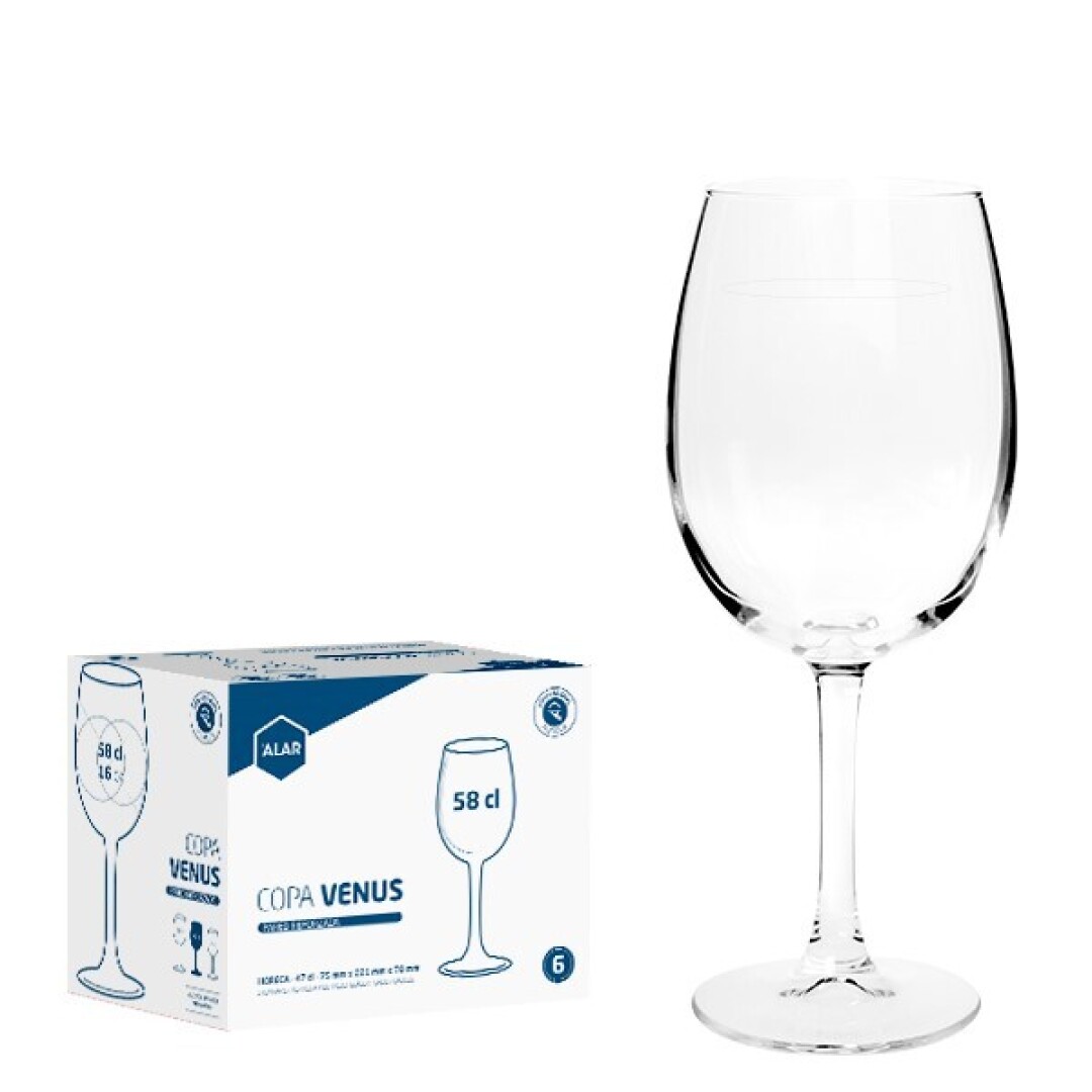 Juego de 6 Alar Copa Venus 58cl