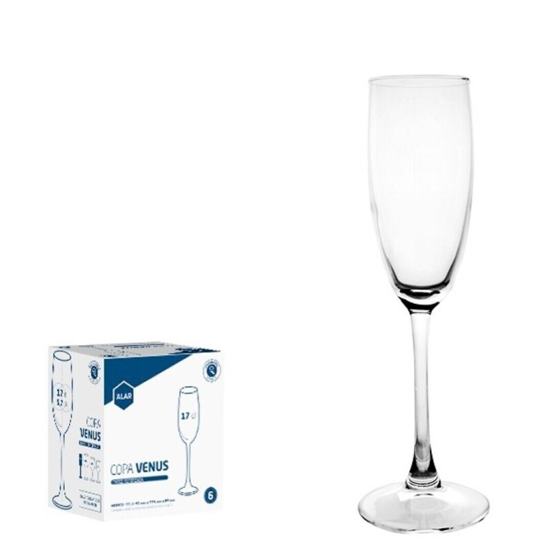 Juego de 6 Alar Copa Venus Flute 17cl