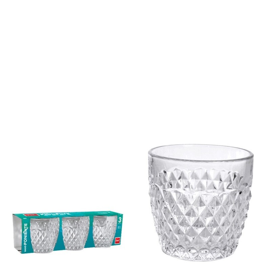 Juego de 3 Cok Vaso Poniente 33cl